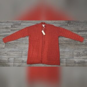 C&C California Cozy Orange Open-Front Cardigan